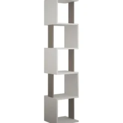 Kirjahylly Linento Furniture Piri, valkoinen/beige