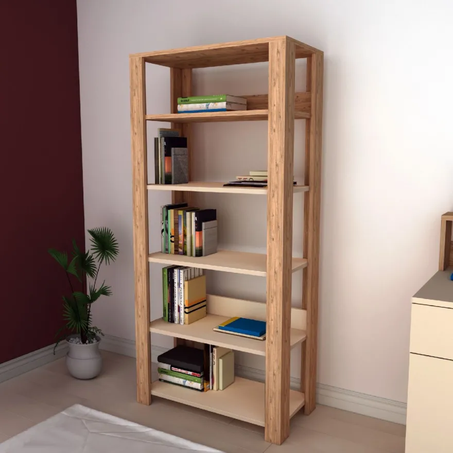 Kirjahylly Linento Furniture Sneker Atlantic Pine/beige