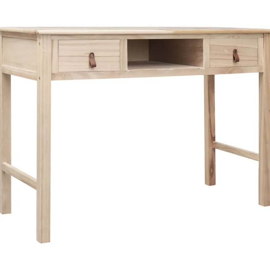 Kirjoituspöytä luonnollinen 110x45x76 cm puinen