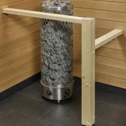 Kiukaan suojakaide/jalkatuki Sun Sauna Log L-malli, kuusi