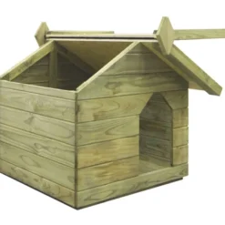 Koirankoppi avattavalla katolla, 61.5x74x78.5cm
