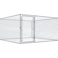 Koiratarha, galvanoitu teräs, 2x2x1 m