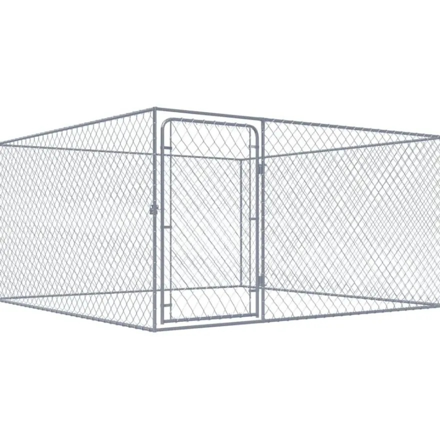 Koiratarha, galvanoitu teräs, 2x2x1 m