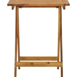 Kokoontaitettava puutarhapöytä 60x60x75 cm täysi akaasiapuu
