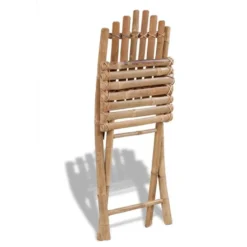 Kokoontaitettavat puutarhatuolit, 2 kpl, bambu