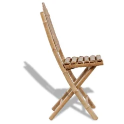 Kokoontaitettavat puutarhatuolit, 2 kpl, bambu