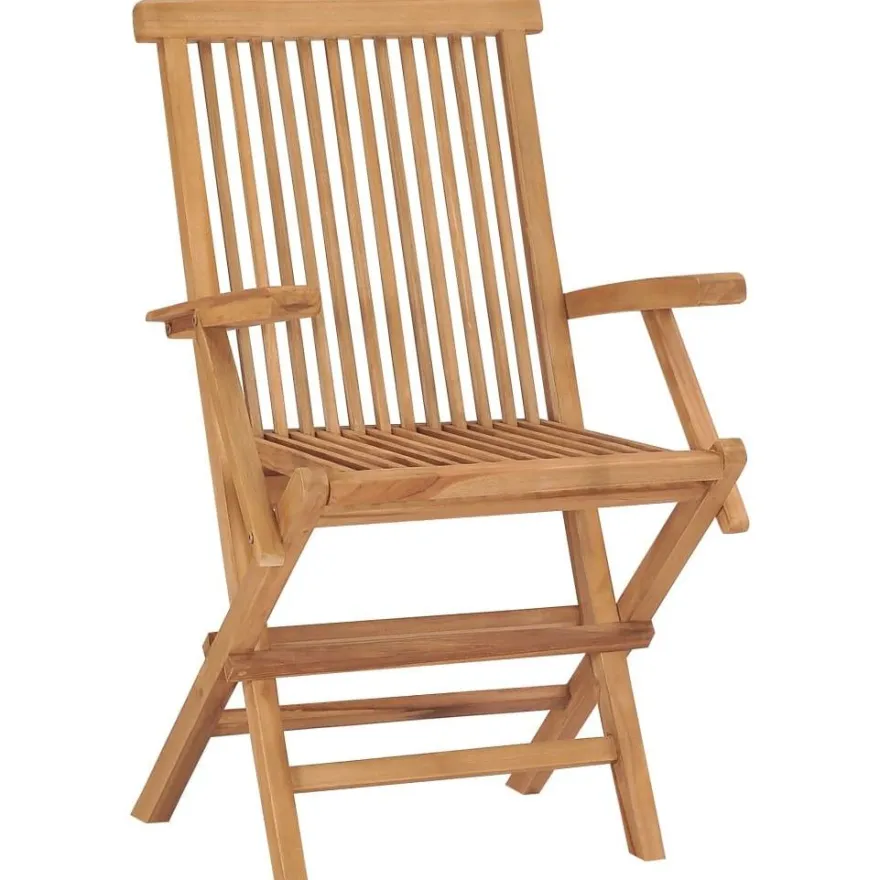 Kokoontaitettavat puutarhatuolit, 2 kpl, 55x60x89 cm, tiikki