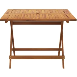 Kokoontaittuva puutarhapöytä 90x90x75 cm, akasiapuu