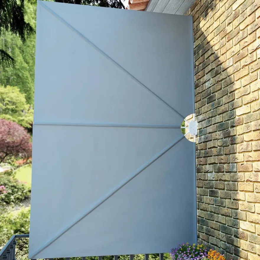 Kokoontaittuva terassin sivumarkiisi harmaa 300x200 cm