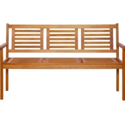 Kolmen istuttava puutarhapenkki, 150 cm, eukalyptuspuu