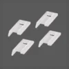 Korinpysäytin Meshkoreille Elfa Classic 50x26x10mm, 4 kpl läpikuultava