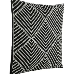 Koristetyyny Eglo Living Chevery Graphic, 45x45cm, musta/valkoinen