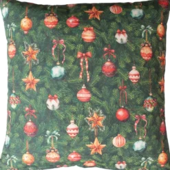 Koristetyyny Home4You CHRISTMAS NEW 45x45 cm, joulukoristeet kuusessa, monivärinen