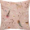 Koristetyyny Home4You HOLLY 45x45 cm, kuivatut kukat, vaaleanpunainen