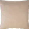 Koristetyyny sametti Home4You NEW 50x50 cm, vetoketjulla, vaaleanbeige
