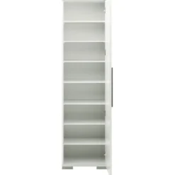 Korkea kaappi Linento Furniture ADR-408-PP-1, 187cm, valkoinen