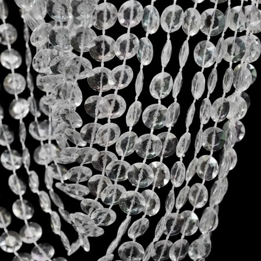 Kristallinen riippuva kattokruunu 22 x 58 cm
