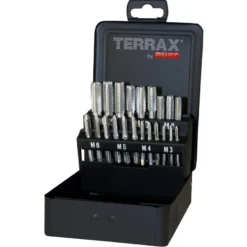 Käsikierretappisarja Terrax M3-M12, HSS, 21-osainen