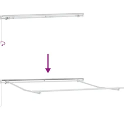 Käsin kelattava markiisi antrasiitti/valkoinen 300x250 cm (16038)