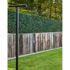 Kuivausteline tolpilla, 50M Brabantia HangOut, mineraalimusta