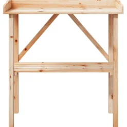 Kukkapöytä hyllyllä 78x38x82,5 cm, kuusi
