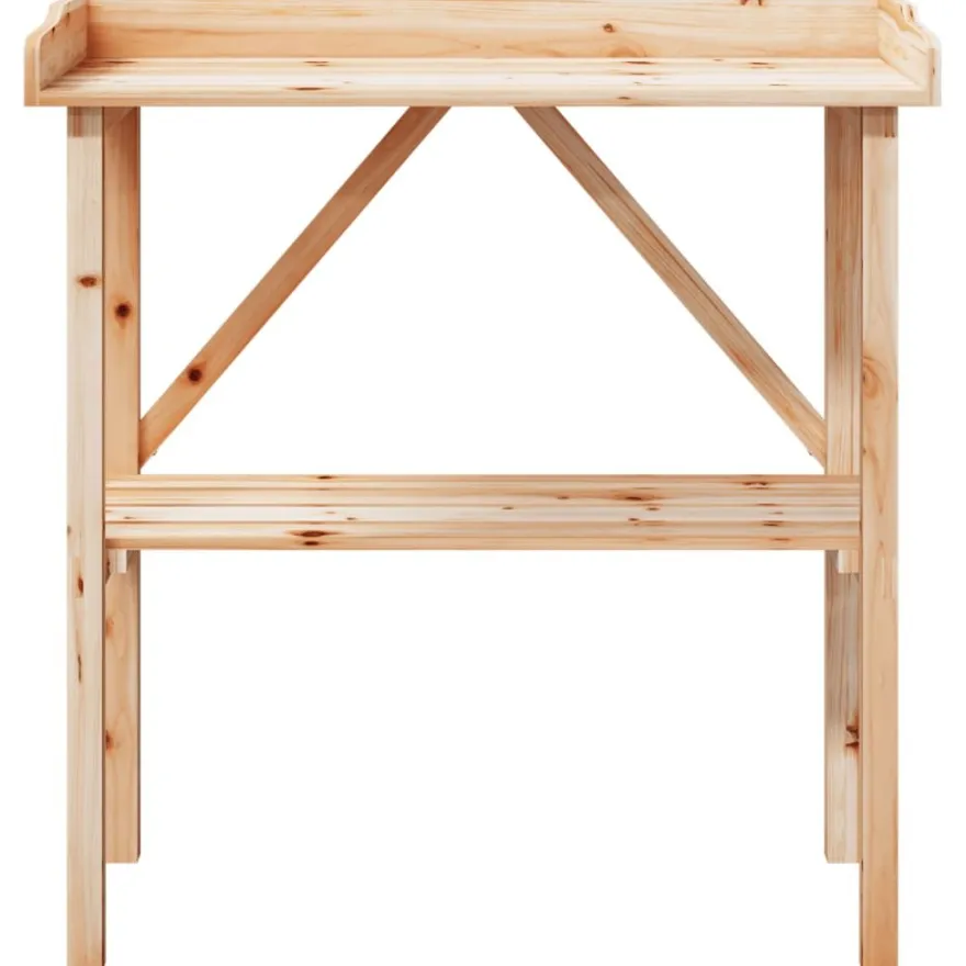 Kukkapöytä hyllyllä 78x38x82,5 cm, kuusi