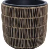Kukkaruukku Home4You WICKER Ø27xK28 cm, vaaleanruskea