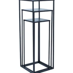 Kukkateline Home4You DEIA CHI L 25x25xK70 cm, musta