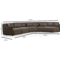 Kulmasohva Linento Furniture Mentis L1-O1-CX-2XR ruskea