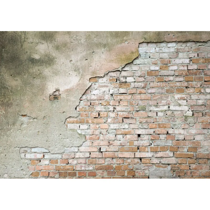 Kuvatapetti Dimex Grunge Wall, 375x250cm, harmaa, tiiliseinä