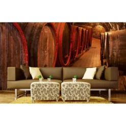 Kuvatapetti Dimex Wine Barrels, 375x250cm, ruskea, tynnyrit