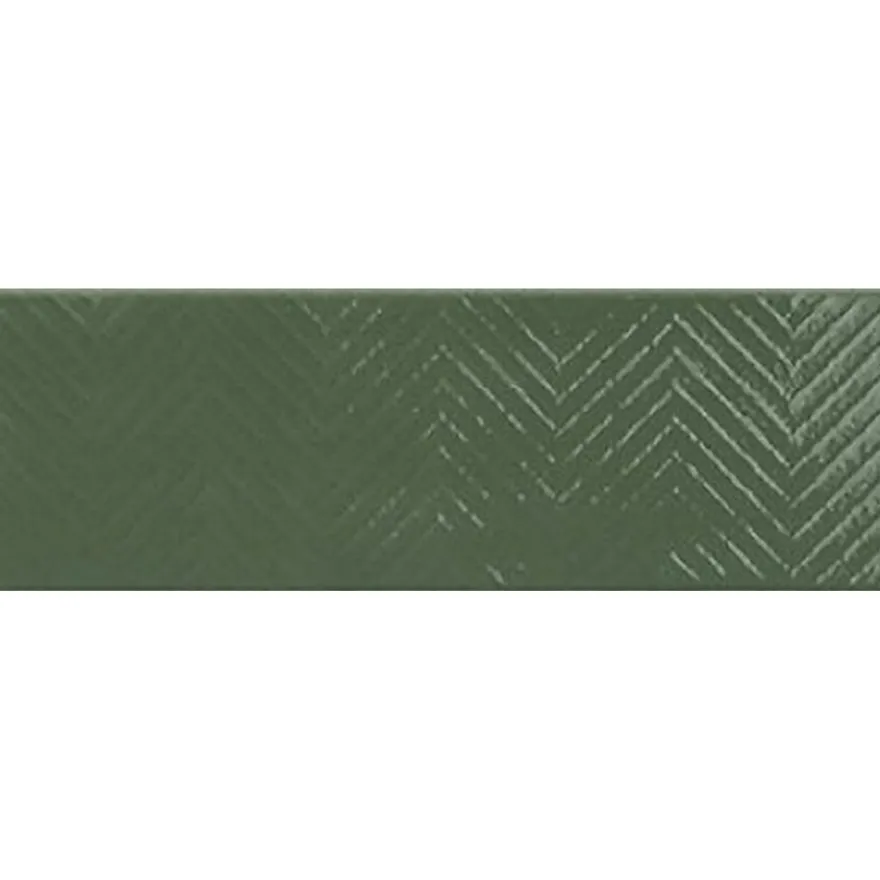 Kuviolaatta Pukkila Soho Green, kiiltävä, struktuuri, 297x97mm