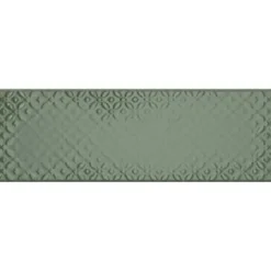 Kuviolaatta Pukkila Soho Green, kiiltävä, struktuuri, 297x97mm