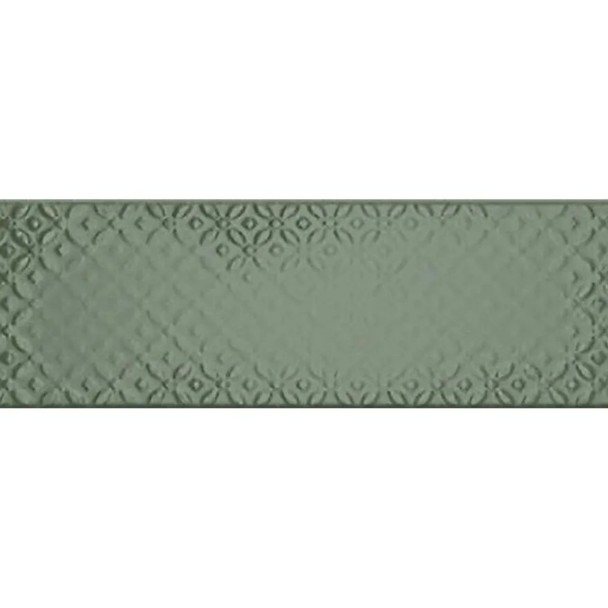 Kuviolaatta Pukkila Soho Green, kiiltävä, struktuuri, 297x97mm