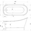 Kylpyamme Interia Glory, 170 l, 1600 x 680 mm