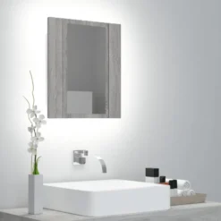 Kylpyhuoneen LED-Peilikaappi tekninen puu, 40x12x45 cm, eri värejä (08763)