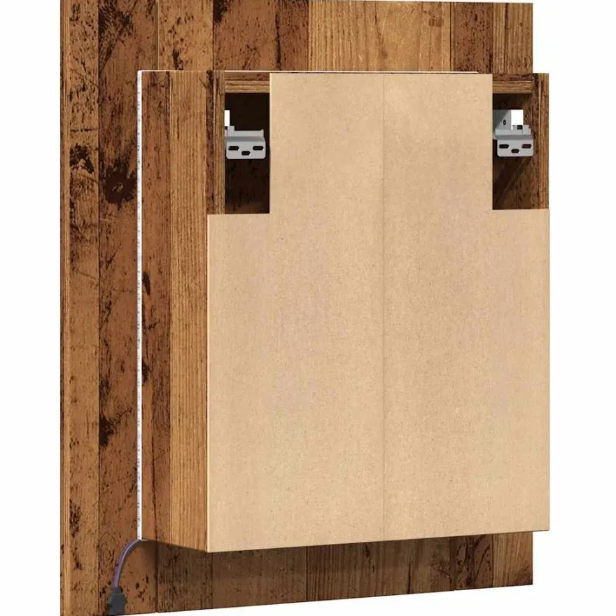 Kylpyhuoneen LED-Peilikaappi tekninen puu, 40x12x45 cm, eri värejä (08763)