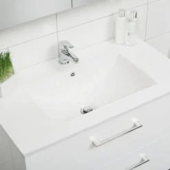 Kylpyhuoneryhmä 4AQUA Slim 2 80, peilillä, mattavalkoinen