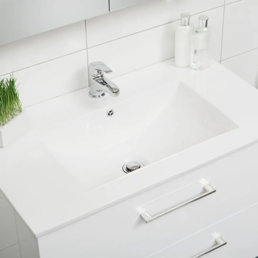 Kylpyhuoneryhmä 4AQUA Slim 2 80, peilillä, mattavalkoinen