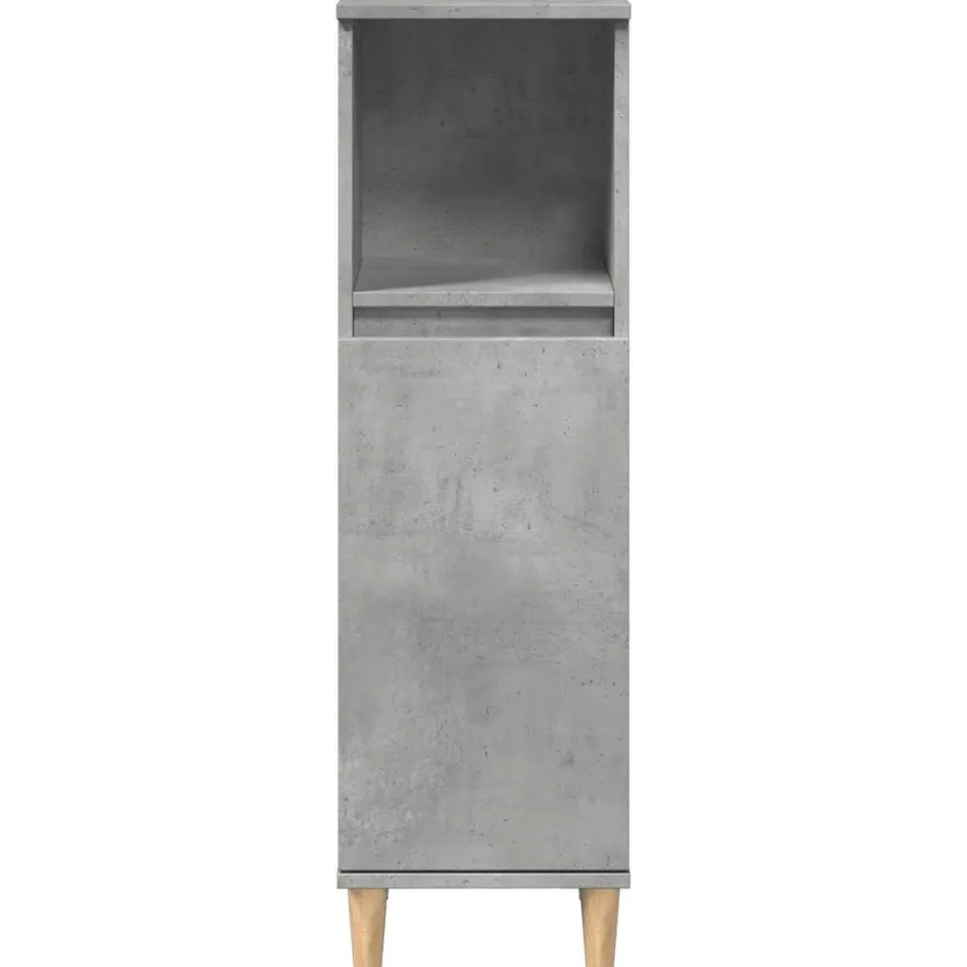 Kylpyhuoneryhmä 3-osainen, sis. allaskaappi + sivukaapit, betoninharmaa tekninen puu (24947)