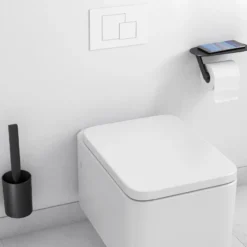 Kylpyhuonevarustesetti Hansgrohe WallStoris, matta musta