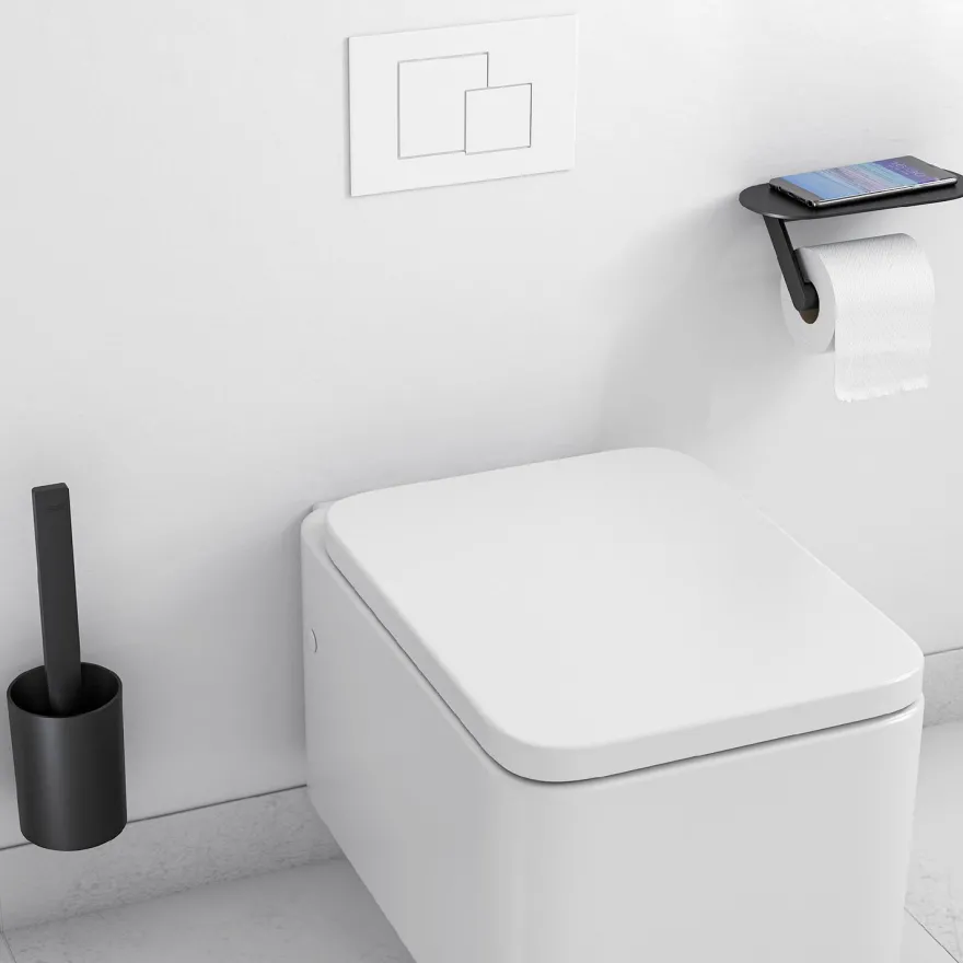 Kylpyhuonevarustesetti Hansgrohe WallStoris, matta musta