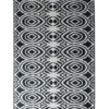 Käytävämatto Linento Blome, 80x150cm, mustavalkoinen