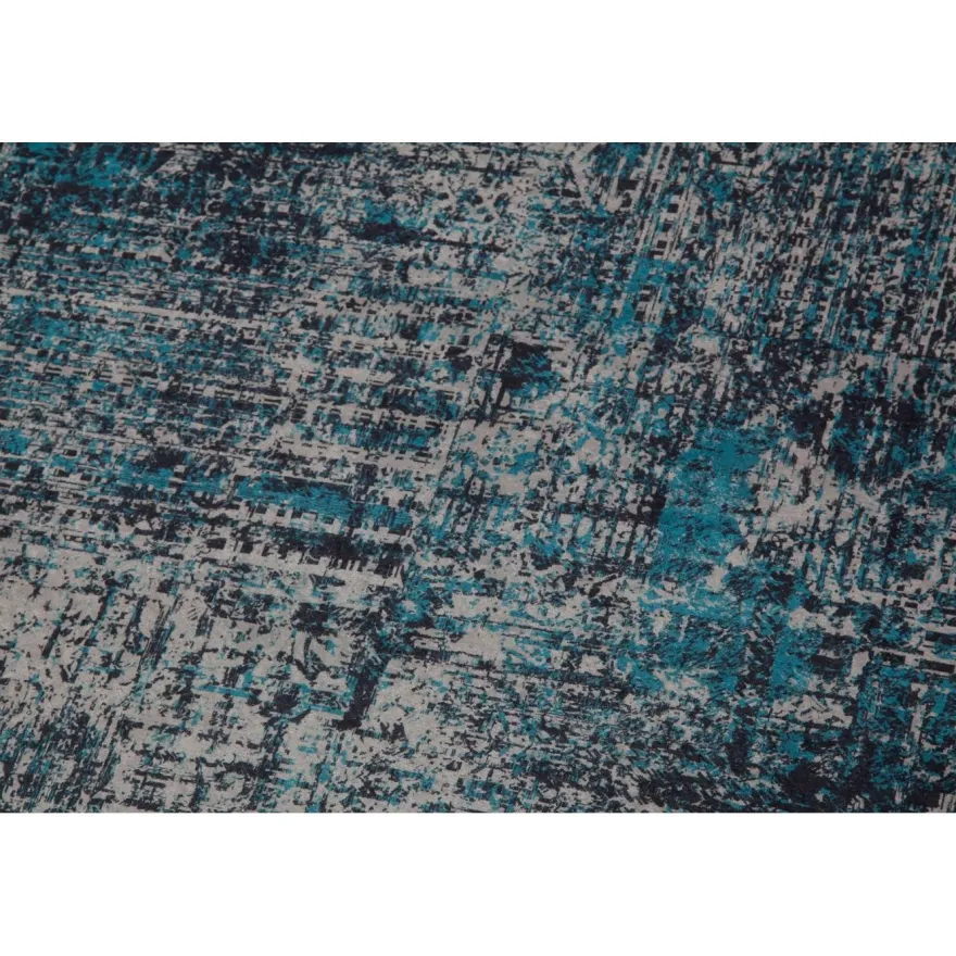 Käytävämatto Linento Davian, 80x150cm, harmaa/sininen