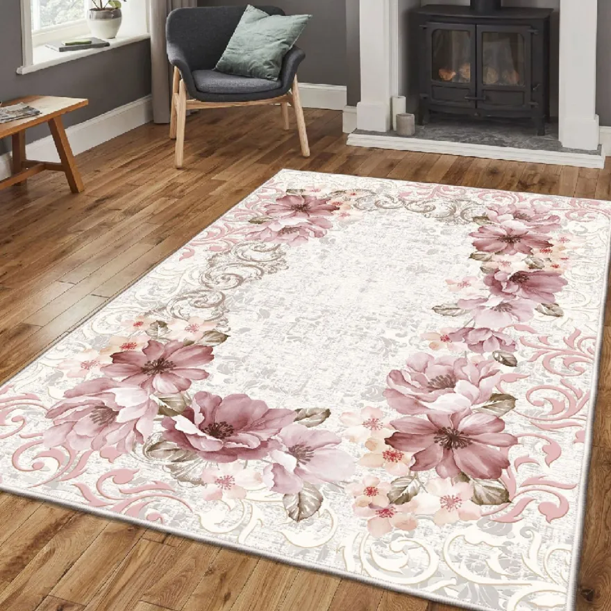 Käytävämatto Linento Els Ezeq 80x150cm vaaleanpunainen