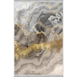 Käytävämatto Linento Els Titan 80x200cm harmaa/kulta