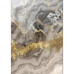 Käytävämatto Linento Els Titan 80x200cm harmaa/kulta