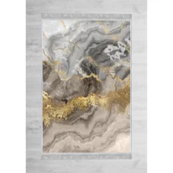 Käytävämatto Linento Els Titan 80x200cm harmaa/kulta