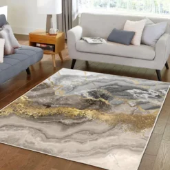 Käytävämatto Linento Els Titan 80x200cm harmaa/kulta
