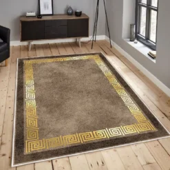 Käytävämatto Linento Els Twiggo 80x150cm ruskea/kulta